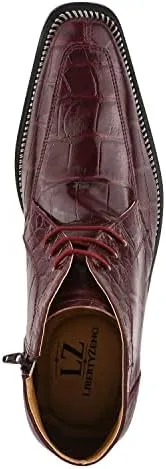 LIBERTYZENO Mens Plain & Animal Print Leather Adults Formal Lace Up Dress Shoes for Prom Graduation