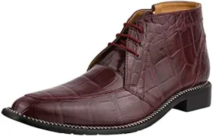 LIBERTYZENO Mens Plain & Animal Print Leather Adults Formal Lace Up Dress Shoes for Prom Graduation