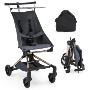 Lightweight Baby Stroller Under 10 lbs, Travel Strollers for Airplane with Carry Bag, One-Handed Fold Compact Umbrella Stroller - Adjustable Sun Canopy, 360° Wheels & 3-Point Safety Harness