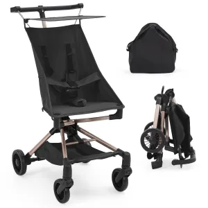 Lightweight Baby Stroller Under 10 lbs, Travel Strollers for Airplane with Carry Bag, One-Handed Fold Compact Umbrella Stroller - Adjustable Sun Canopy, 360° Wheels & 3-Point Safety Harness