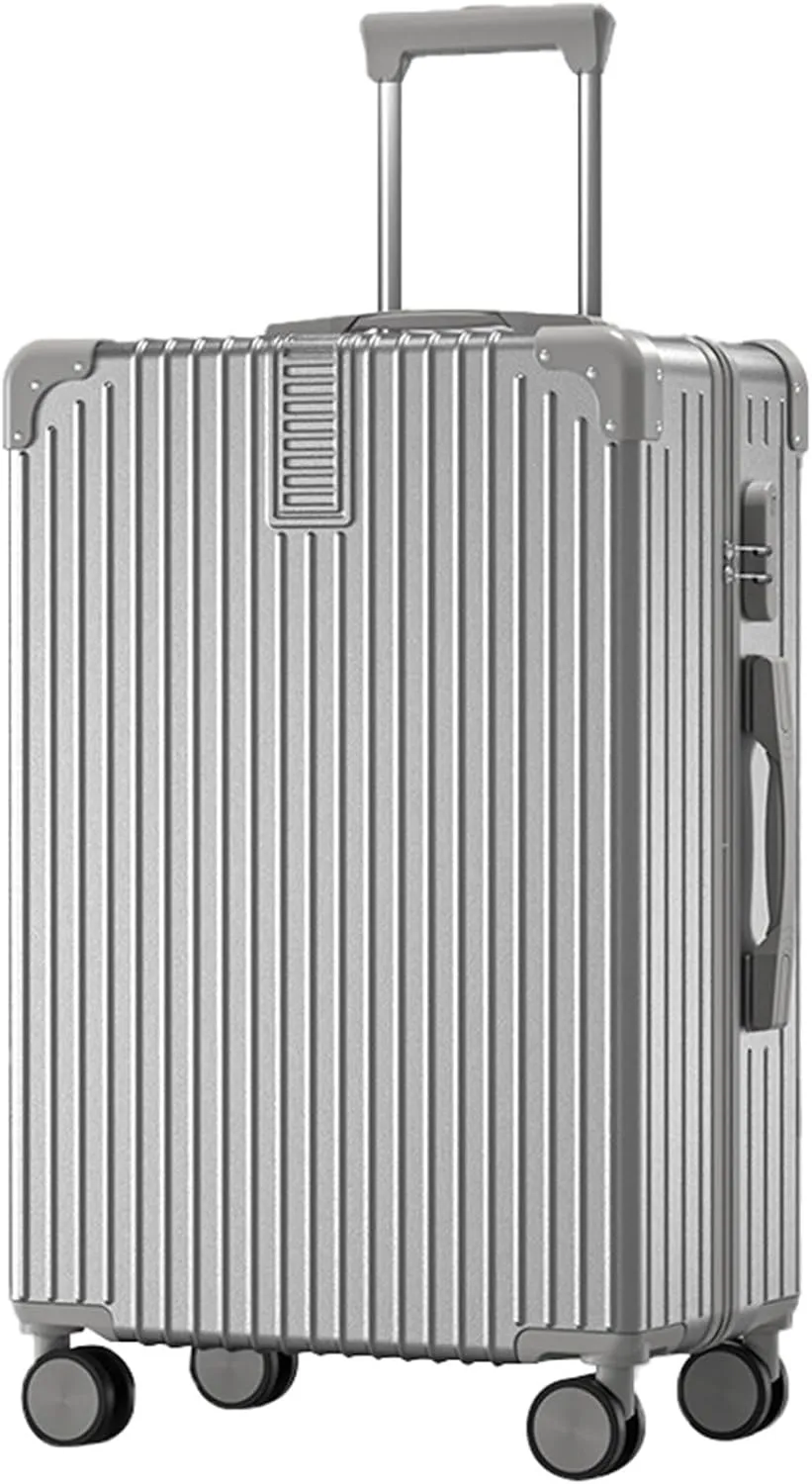 Lightweight Luggage, Trolley Case, Ergonomic Design Anti-friction And Anti-slip, Large Suitcase, Dustproof And Waterproof (Color : 20, Size : Silver)