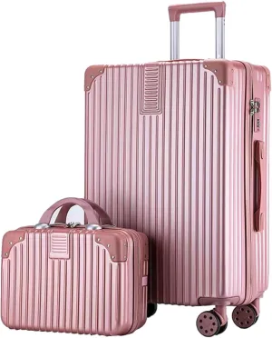 Lightweight Luggage, Trolley Case, Ergonomic Design Anti-friction And Anti-slip, Large Suitcase, Dustproof And Waterproof (Color : 22 Bag, Size : Rose)