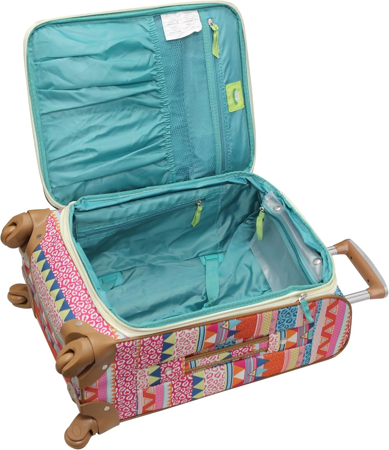 Lily Bloom Carry On Expandable Design Pattern Luggage With Spinner Wheels (20in, On the Prowl)