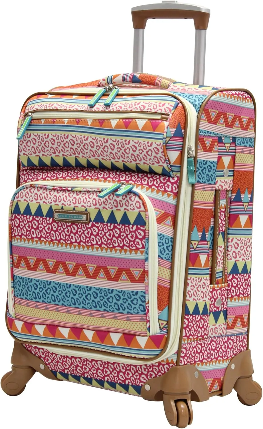 Lily Bloom Carry On Expandable Design Pattern Luggage With Spinner Wheels (20in, On the Prowl)