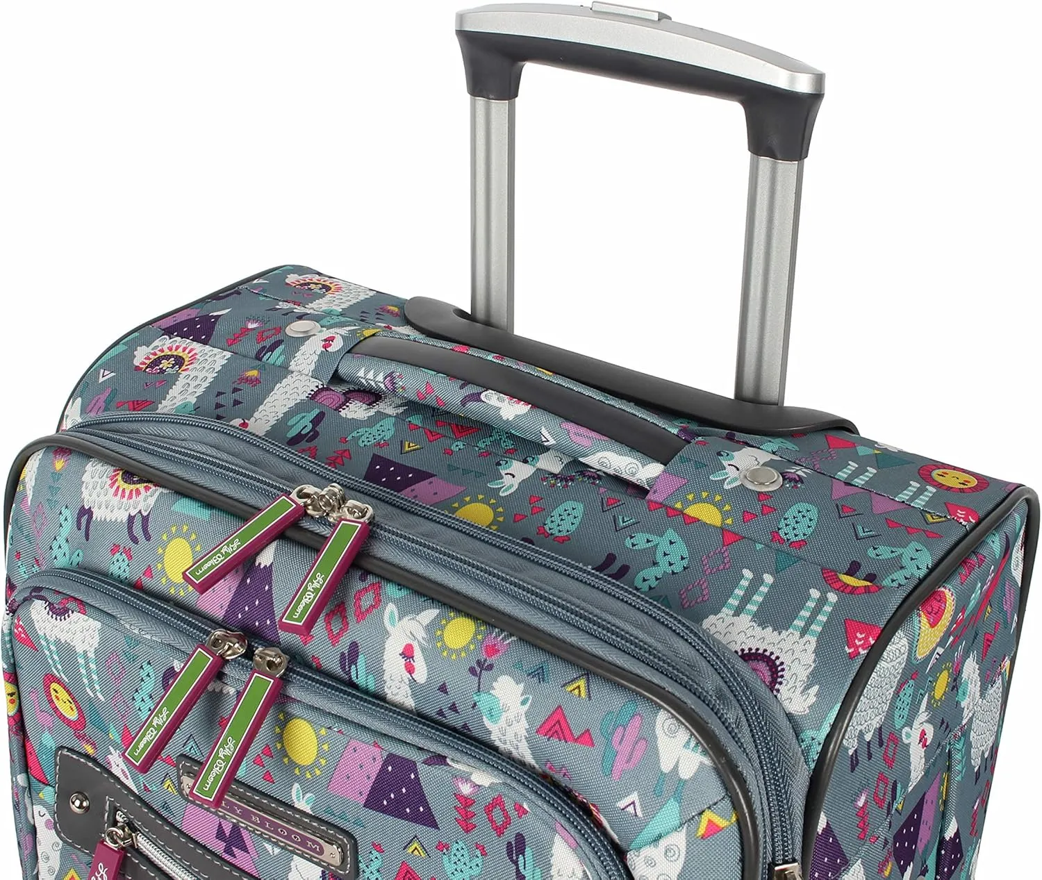 Lily Bloom Design Pattern 28" Luggage Softside Expandable With Double Spinner Wheels, Large Lightweight Suitcase Checked Bag For Women