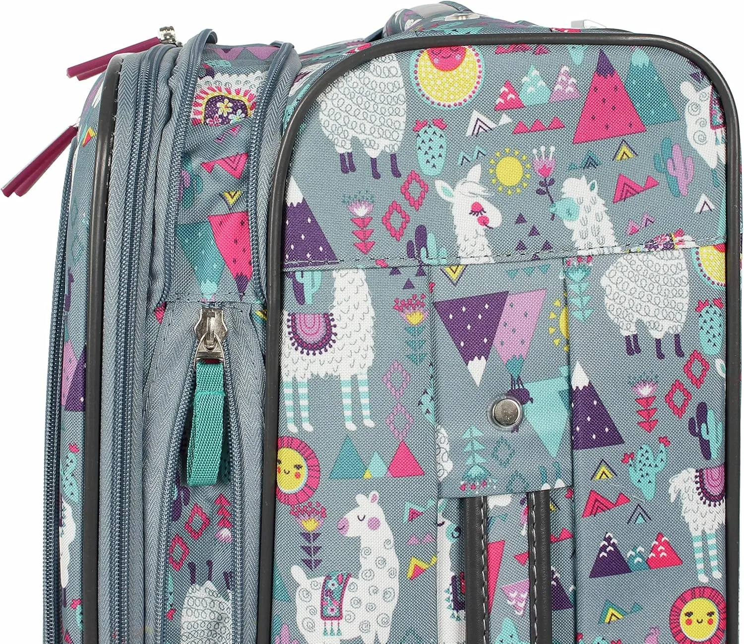 Lily Bloom Design Pattern 28" Luggage Softside Expandable With Double Spinner Wheels, Large Lightweight Suitcase Checked Bag For Women