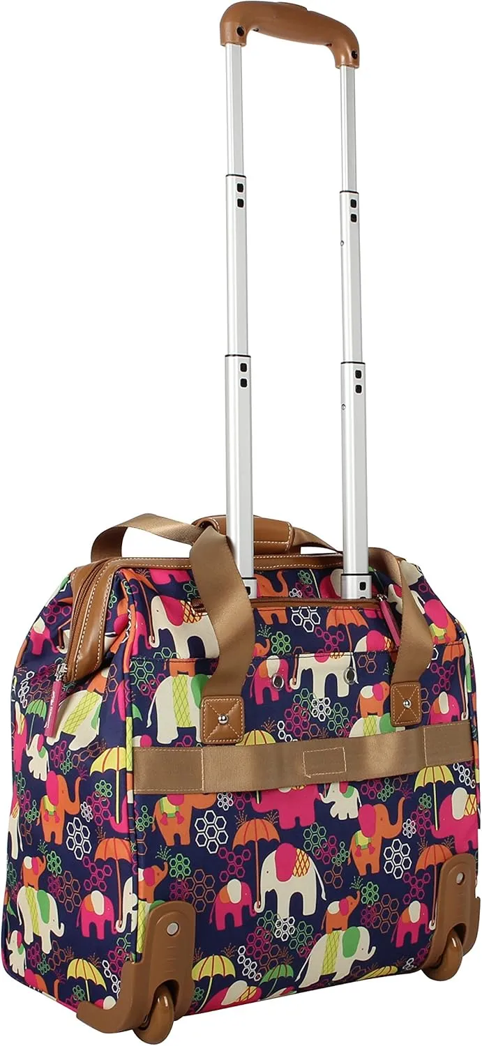 Lily Bloom Luggage 3 Piece Softside Spinner Suitcase Set Collection (Elephant Rain)