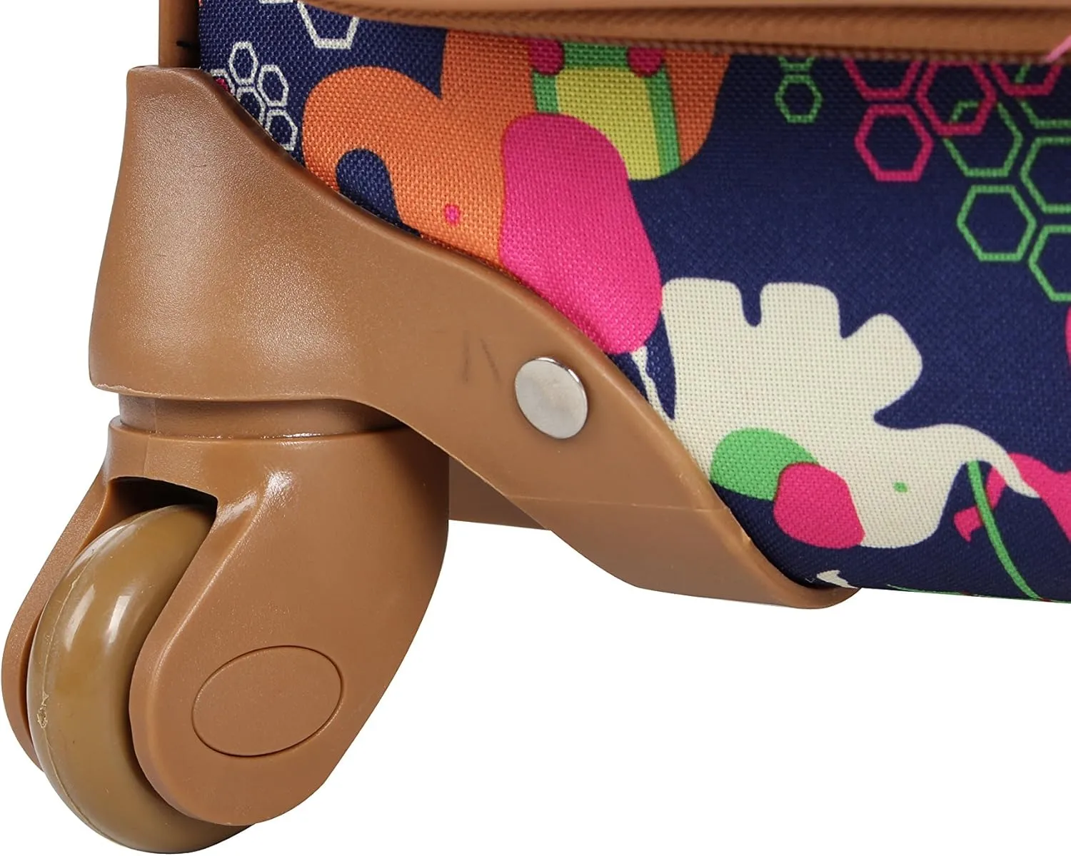 Lily Bloom Luggage 3 Piece Softside Spinner Suitcase Set Collection (Elephant Rain)