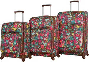 Lily Bloom Luggage Sets 3 Piece with Spinner Wheels, Expandable Suitcase for Women