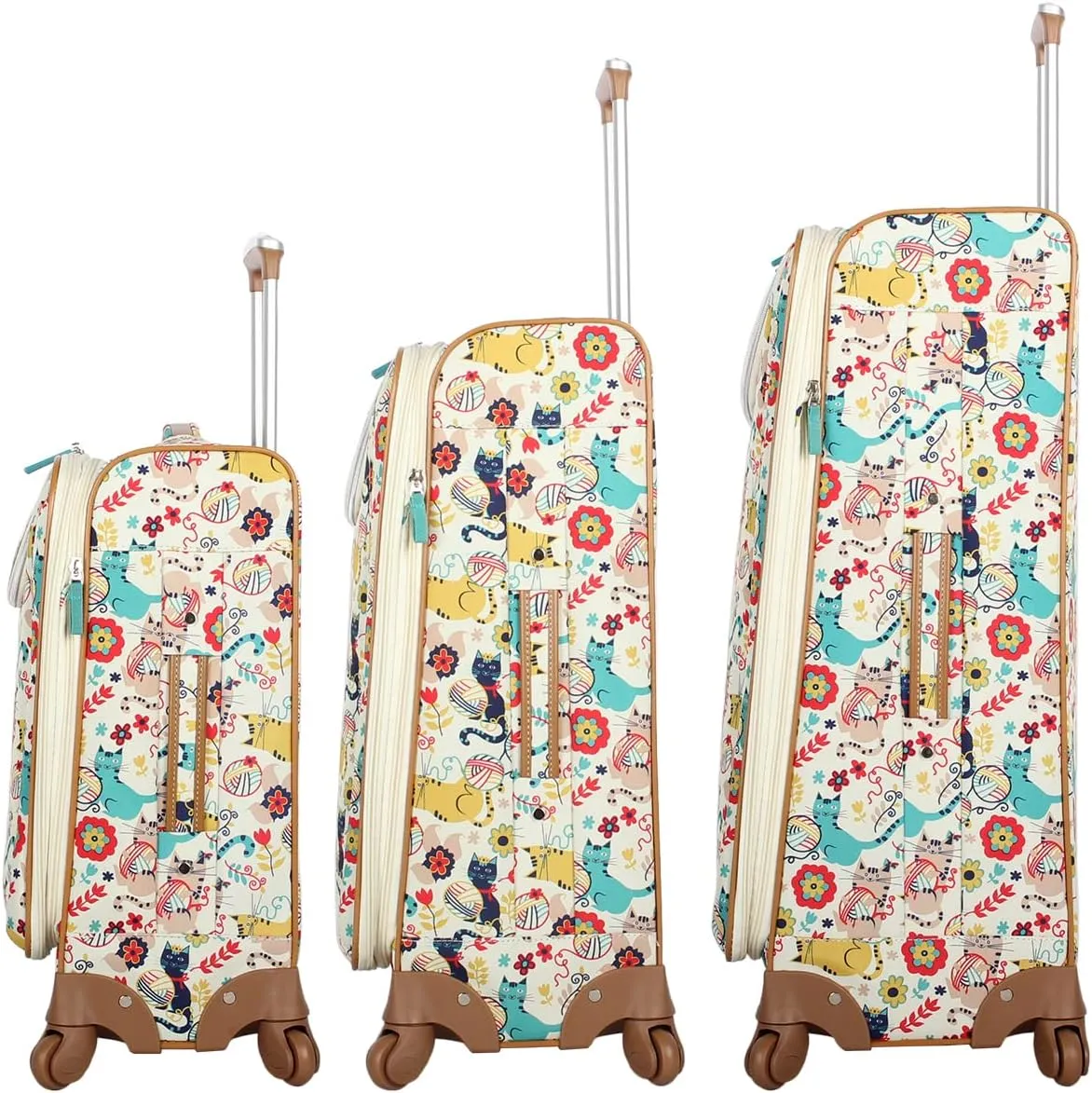 Lily Bloom Luggage Sets 3 Piece with Spinner Wheels, Expandable Suitcase for Women