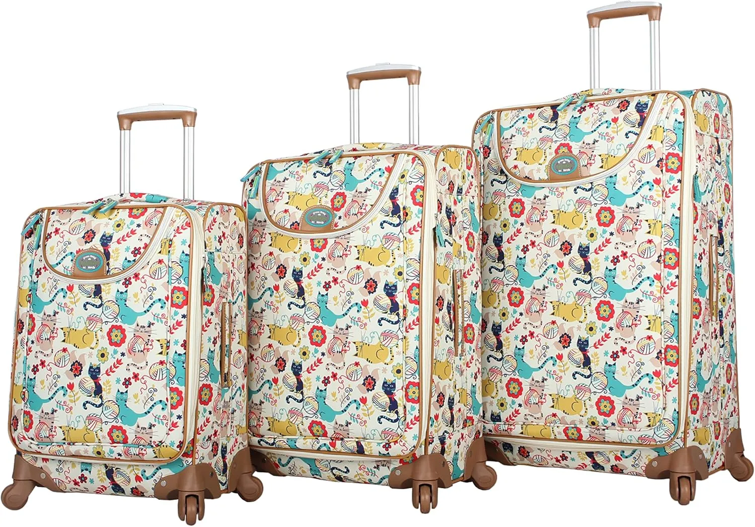 Lily Bloom Luggage Sets 3 Piece with Spinner Wheels, Expandable Suitcase for Women