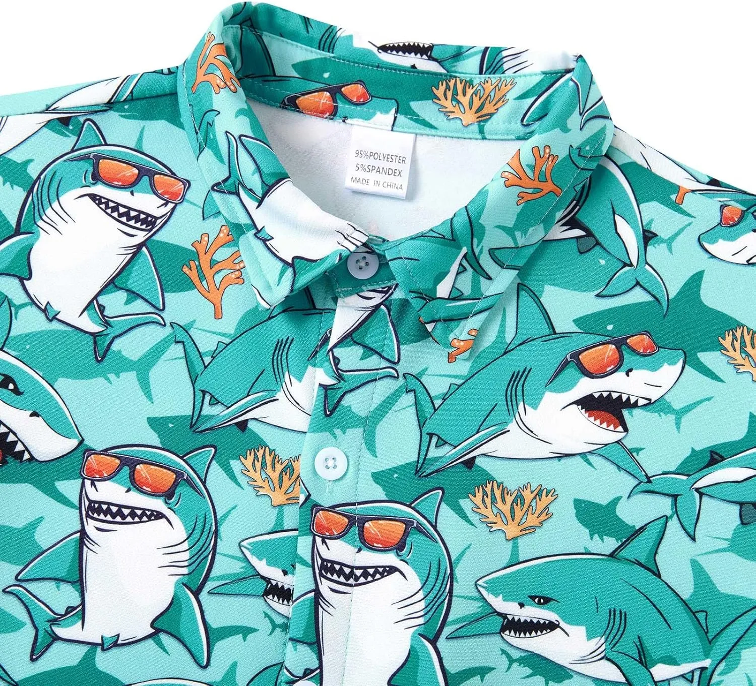 Little & Big Boy's Button Down Hawaiian Shirts Short Sleeve Cool Cartoon Print Dress Tops T-Shirt for Kids 7-14T…