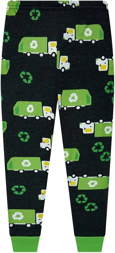 Little Boys Pajamas for Toddler Clothes Set Planet Train Sleepwear Long Sleeve 100% Cotton 2 Piece Kids Pjs Size 1-10 Years