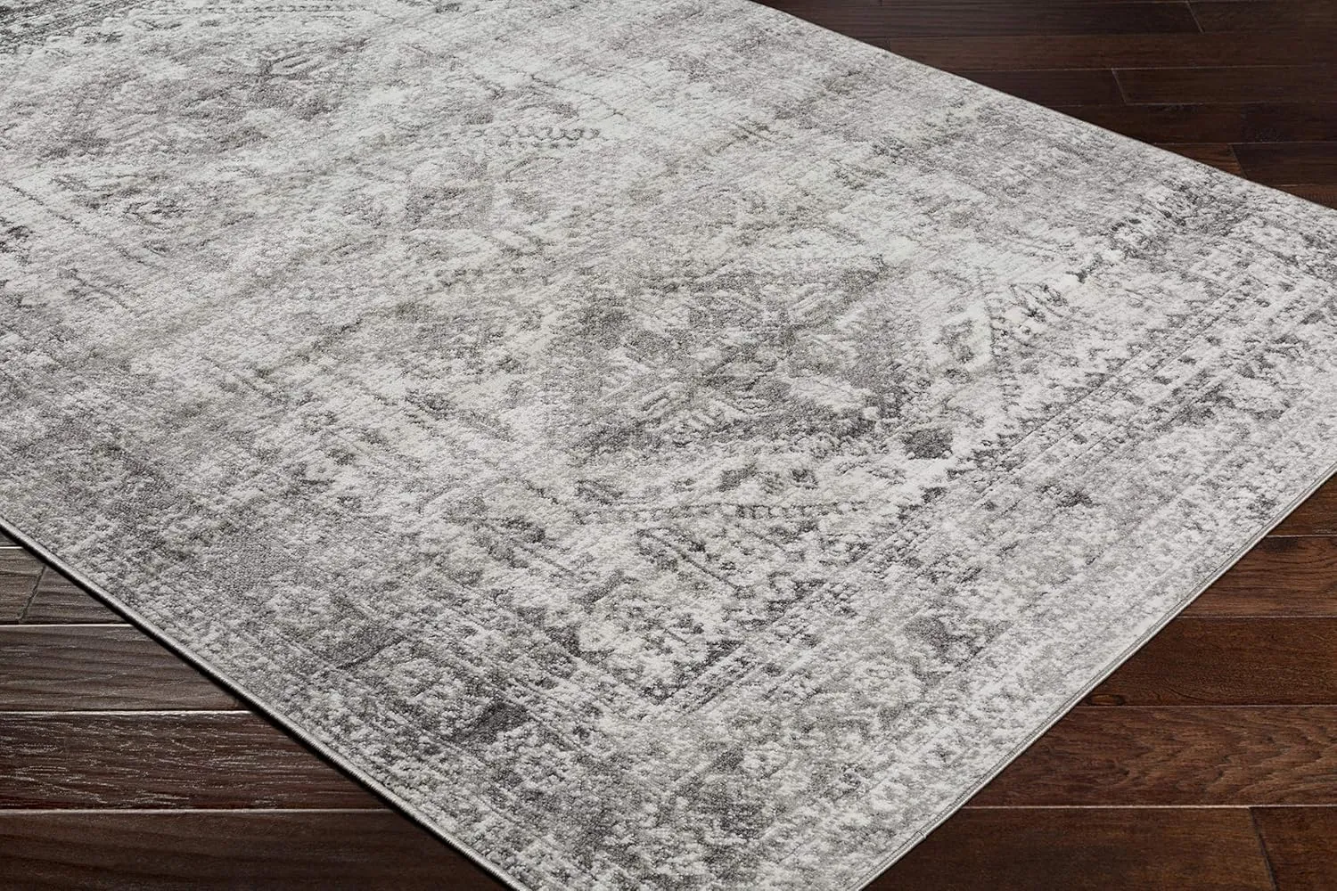 Livabliss Desta Vintage Oriental Runner Area Rug,2'7" x 7'3",Charcoal