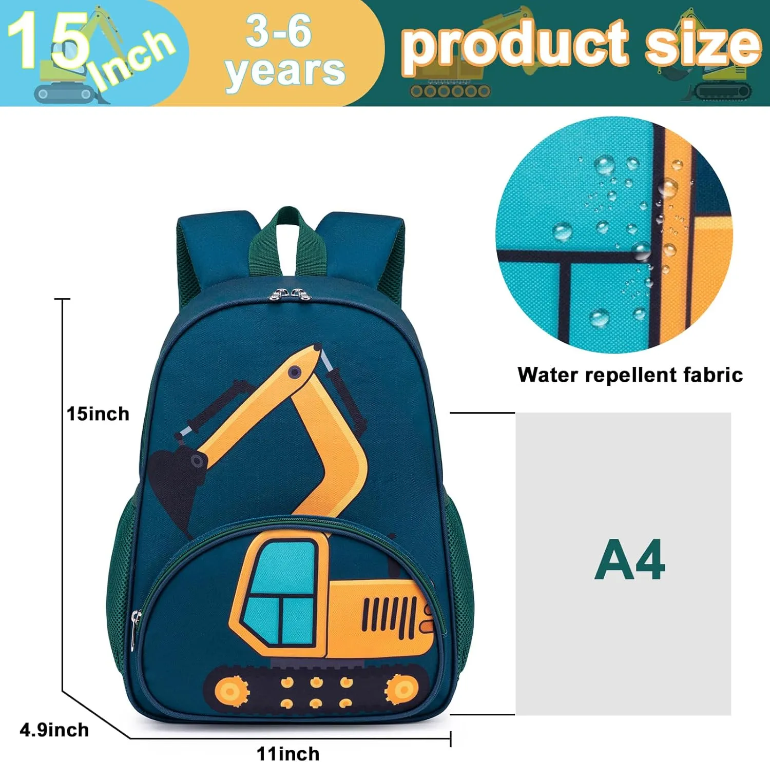LOIDOU Backpack Boys Girls Preschool Backpacks for Kids School Bags Kindergarten BookBag Set Toddler Backpack with Lunch Box