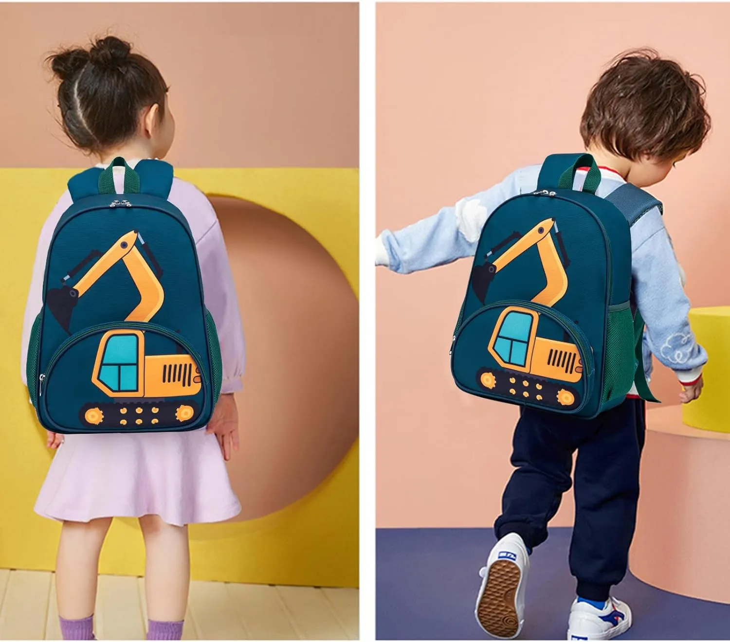 LOIDOU Backpack Boys Girls Preschool Backpacks for Kids School Bags Kindergarten BookBag Set Toddler Backpack with Lunch Box