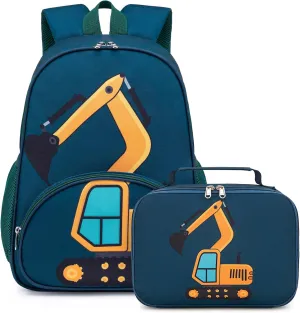 LOIDOU Backpack Boys Girls Preschool Backpacks for Kids School Bags Kindergarten BookBag Set Toddler Backpack with Lunch Box