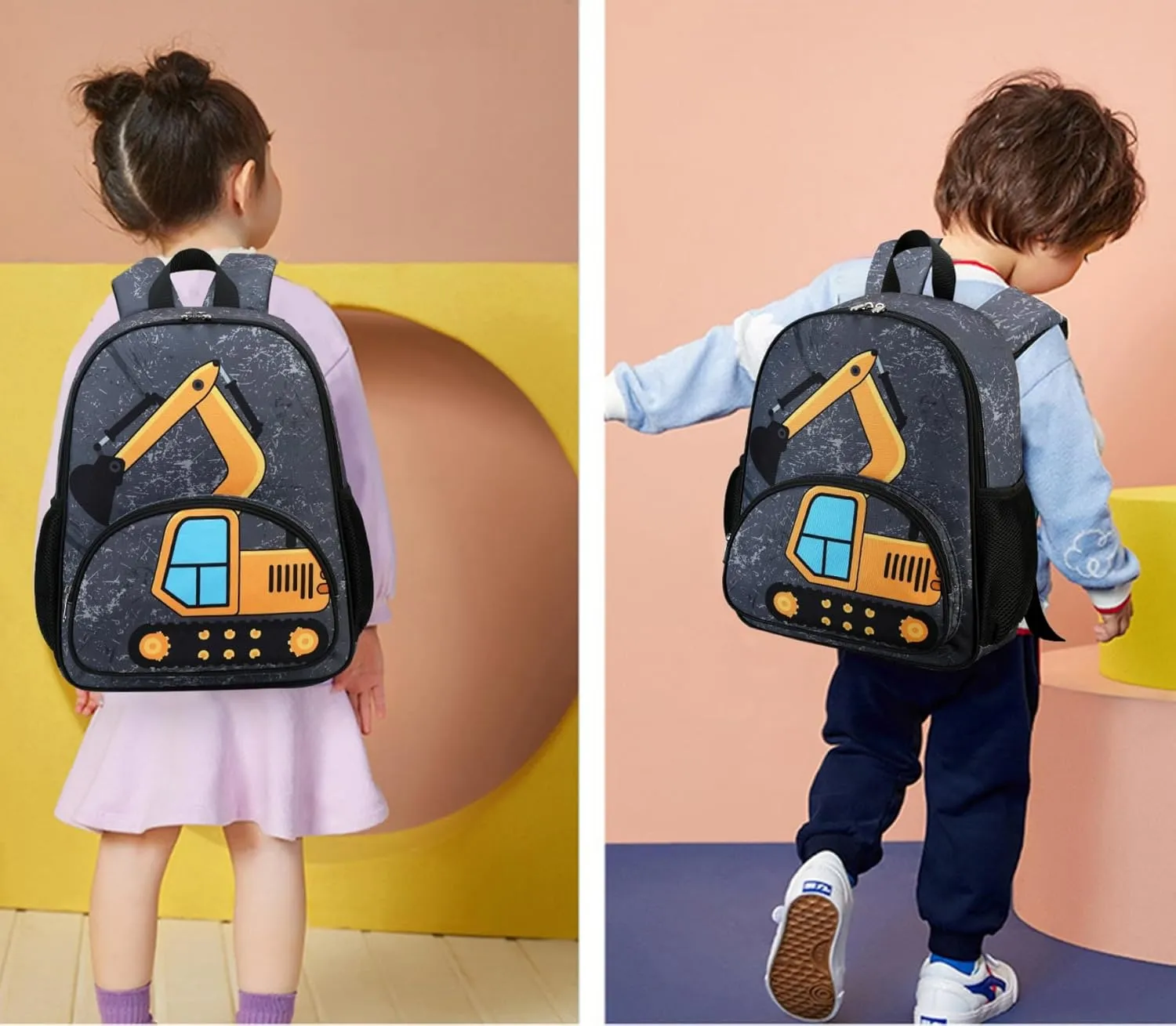 LOIDOU Toddler Backpack Boys 15 Inch Kids Preschool Kindergarten School Backpack Book Bag for Daycare Nursery Travel