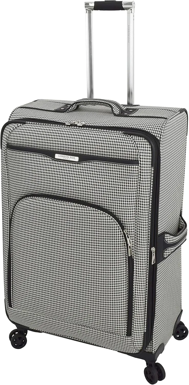 London Fog Oxford III Expandable Spinner, Black-White, 29-Inch