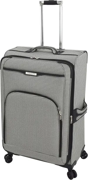 London Fog Oxford III Expandable Spinner, Black-White, 29-Inch