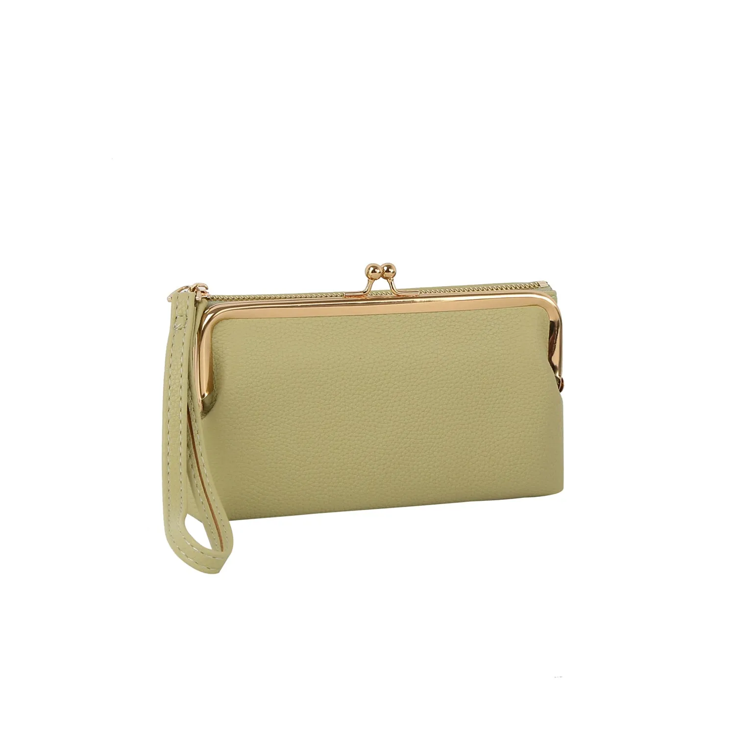 Long detachable wallet with coin purse