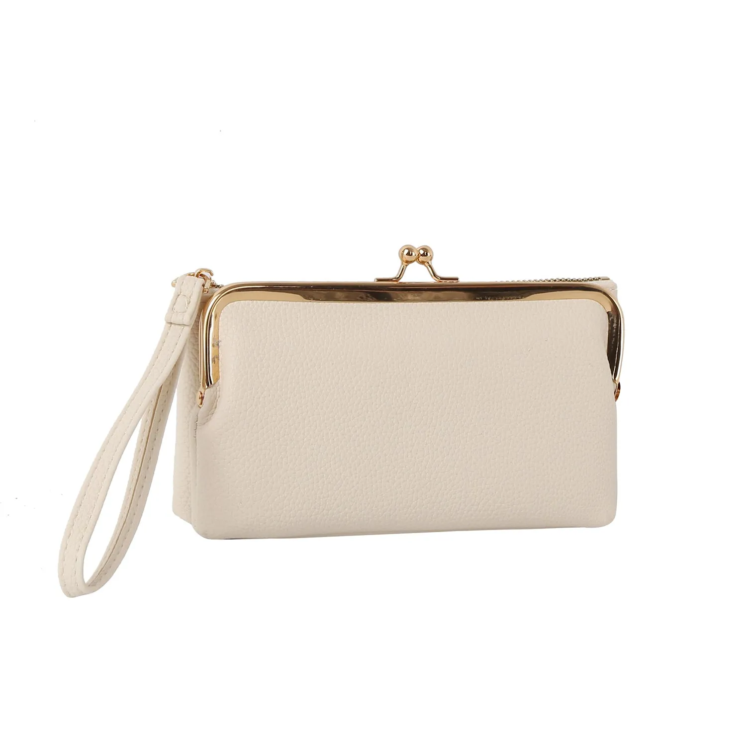 Long detachable wallet with coin purse