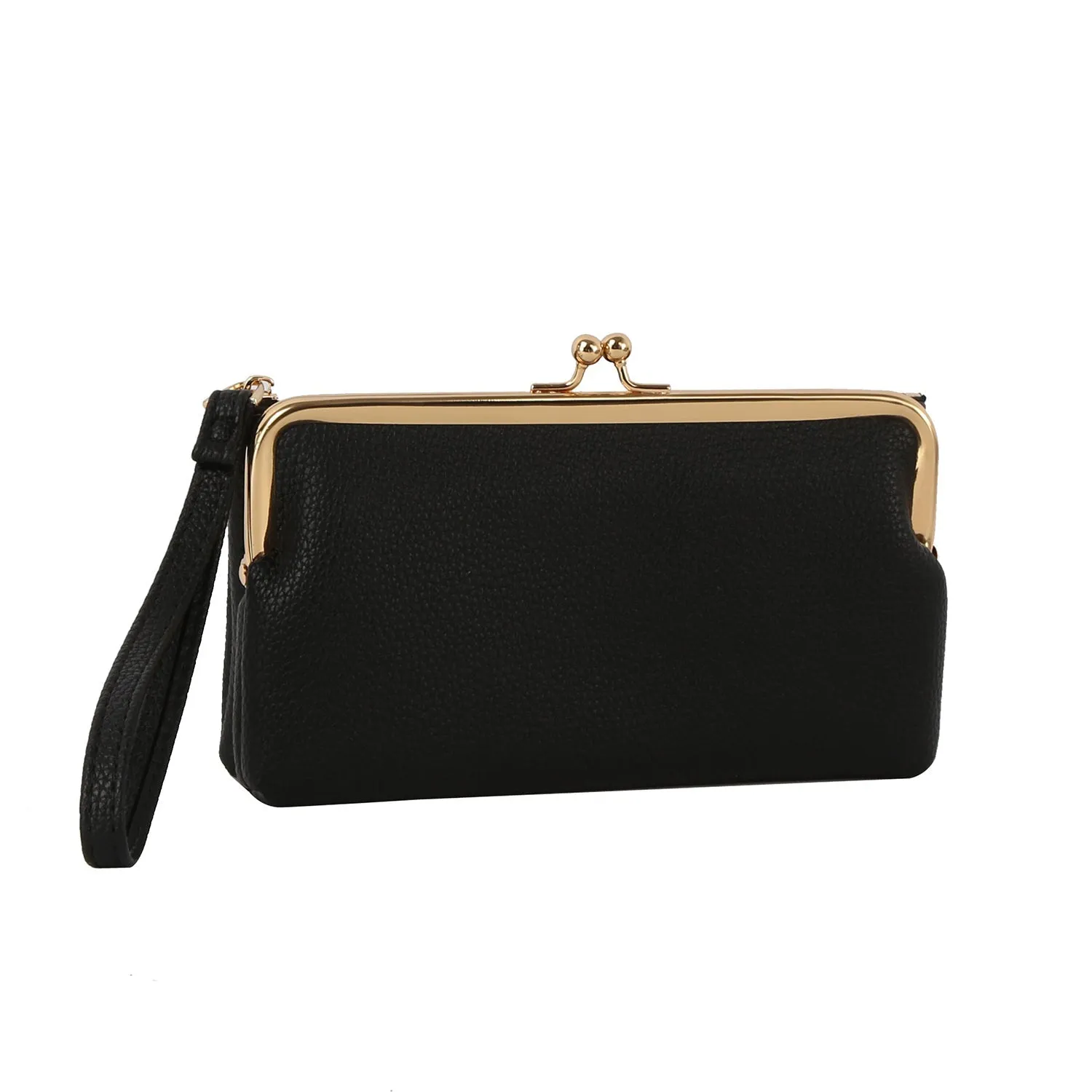 Long detachable wallet with coin purse