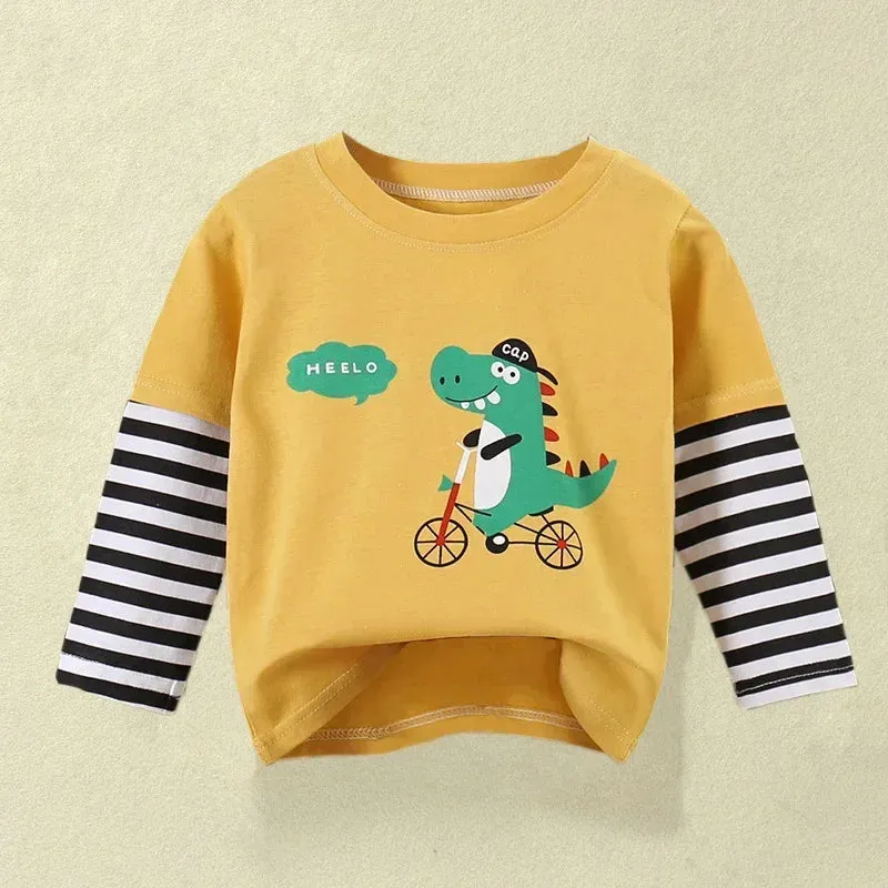 Long Sleeve Cartoon T-Shirt
