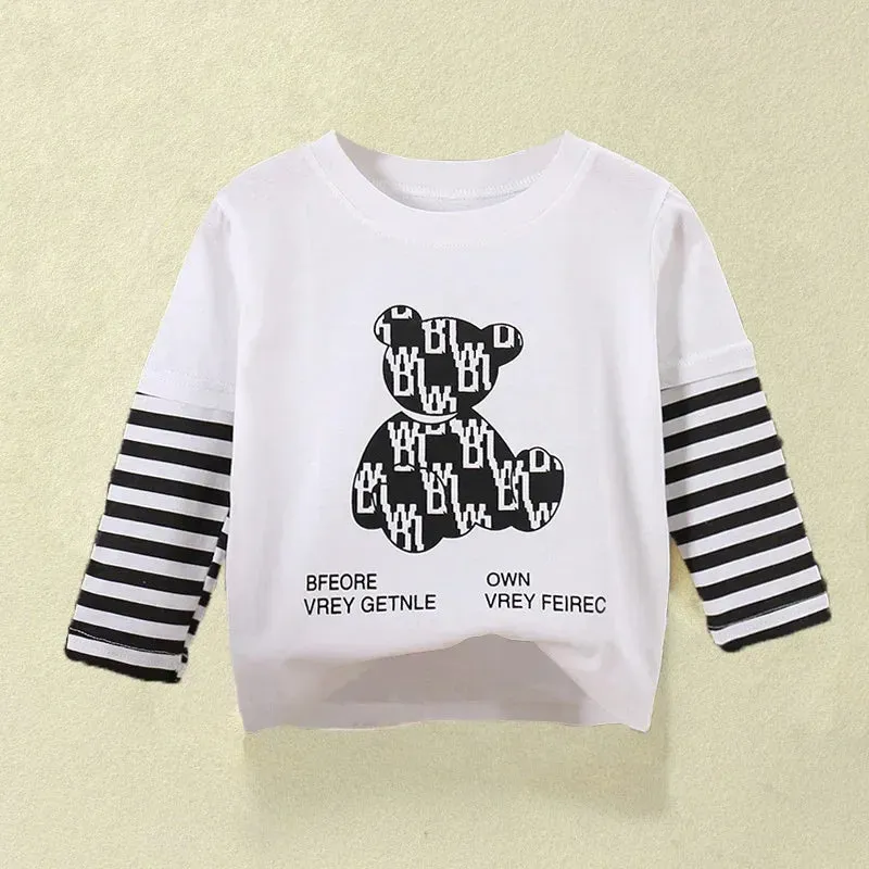 Long Sleeve Cartoon T-Shirt
