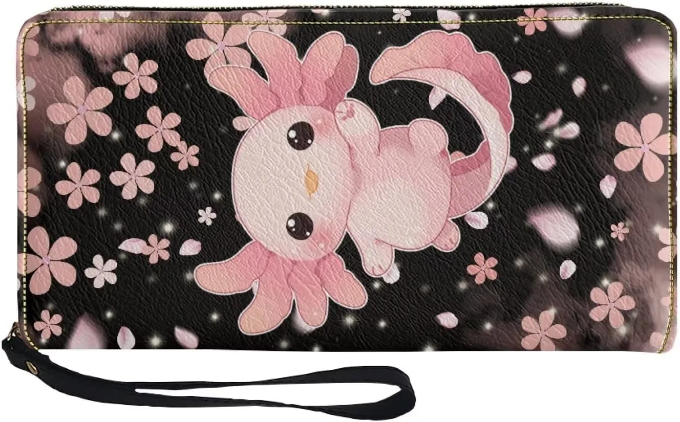 Long Wallet for Women Zipper Around Purse Large Capacity Clutch Bag Pouch PU Leather