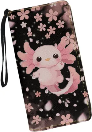 Long Wallet for Women Zipper Around Purse Large Capacity Clutch Bag Pouch PU Leather