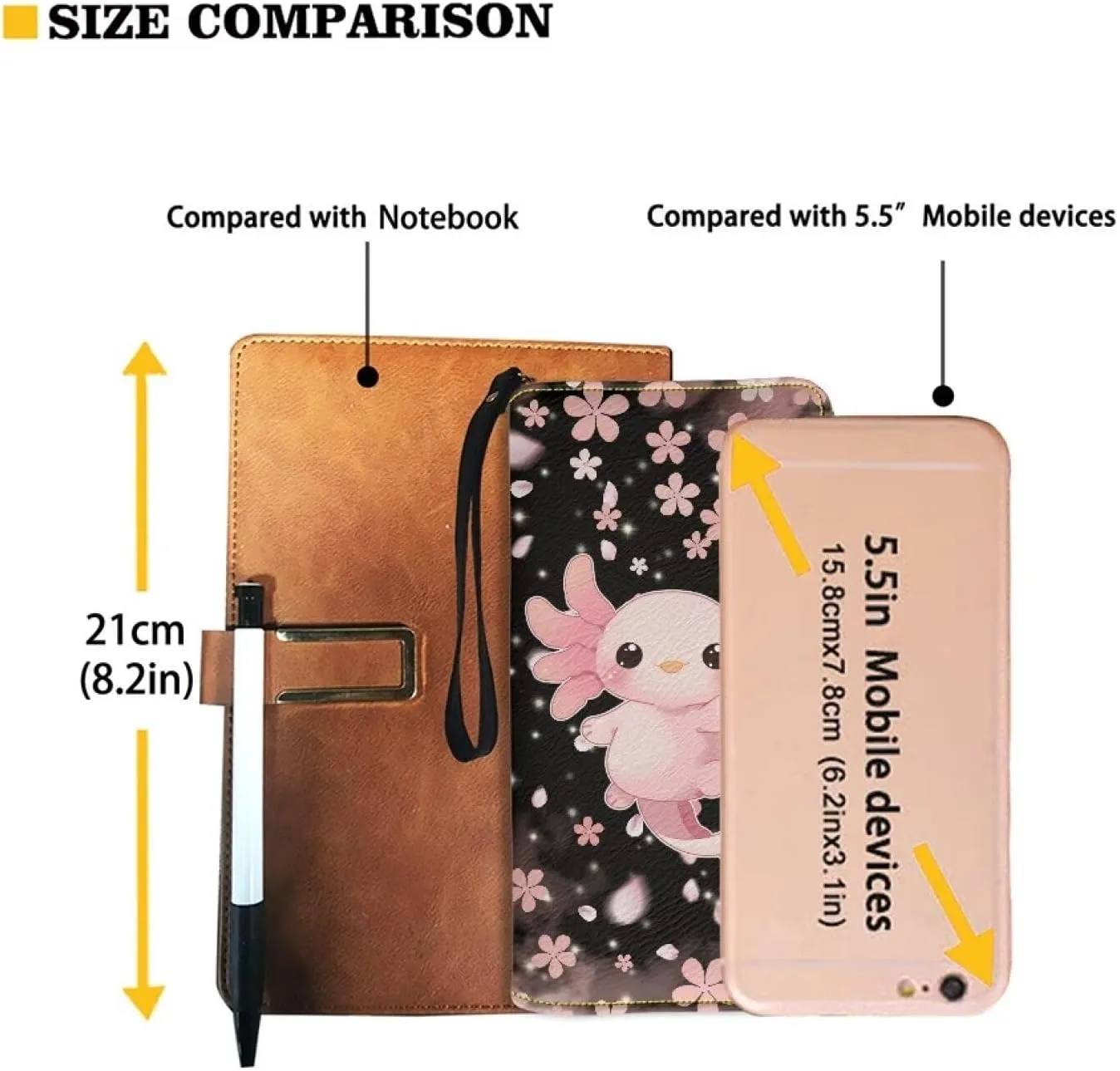 Long Wallet for Women Zipper Around Purse Large Capacity Clutch Bag Pouch PU Leather