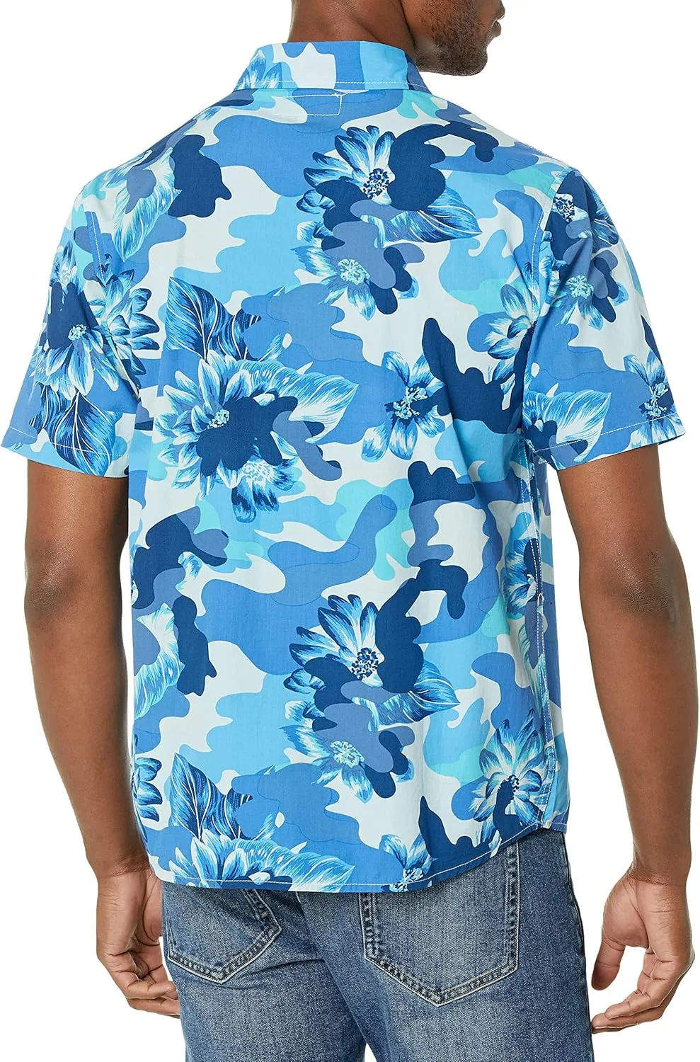 LRG Men's Lifted Research Group Short Sleeve Woven Button Up Shirt