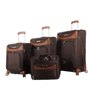 Luggage Sets with Spinner Wheels, Softside Expandable 20" 24" 28" Suitcase Carry-On 15 Inch Tote Bag