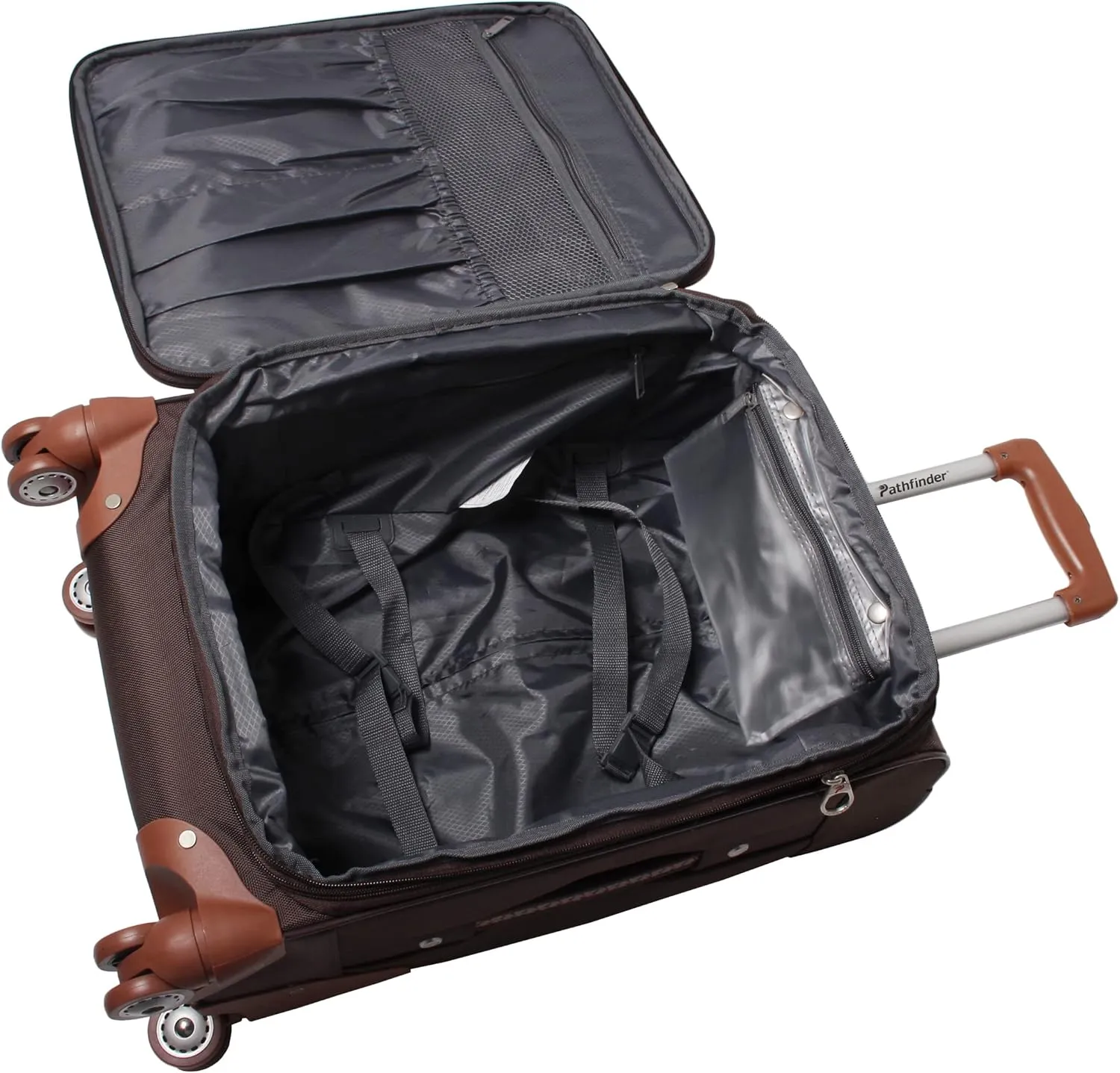Luggage Sets with Spinner Wheels, Softside Expandable 20" 24" 28" Suitcase Carry-On 15 Inch Tote Bag