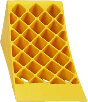 Luxshiny 1pc Plastic Slip Absorber Curb Duty Chock Stabilizers Heavy Practical Wedge Garage Parking Assist Wheel Blocks Car Stop Block Tire Blocks Car Tool Tire Stops Yellow