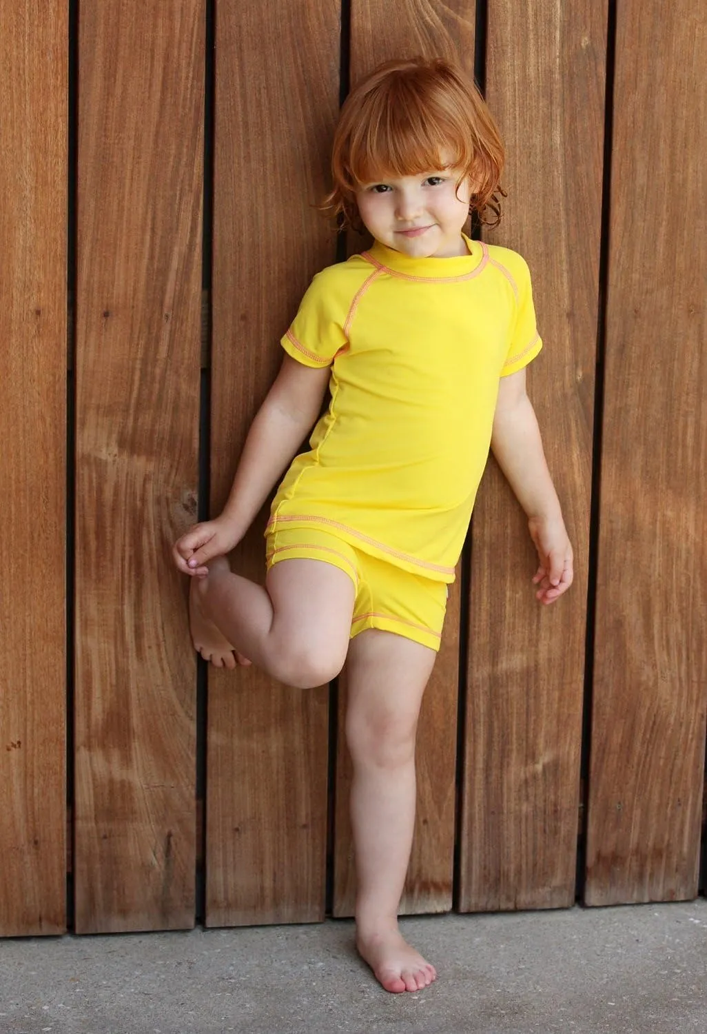 Made in USA Girls' Swimming Suit Bottom Boy Short UPF50  Sun Protection for Beach Pool Summer Fun