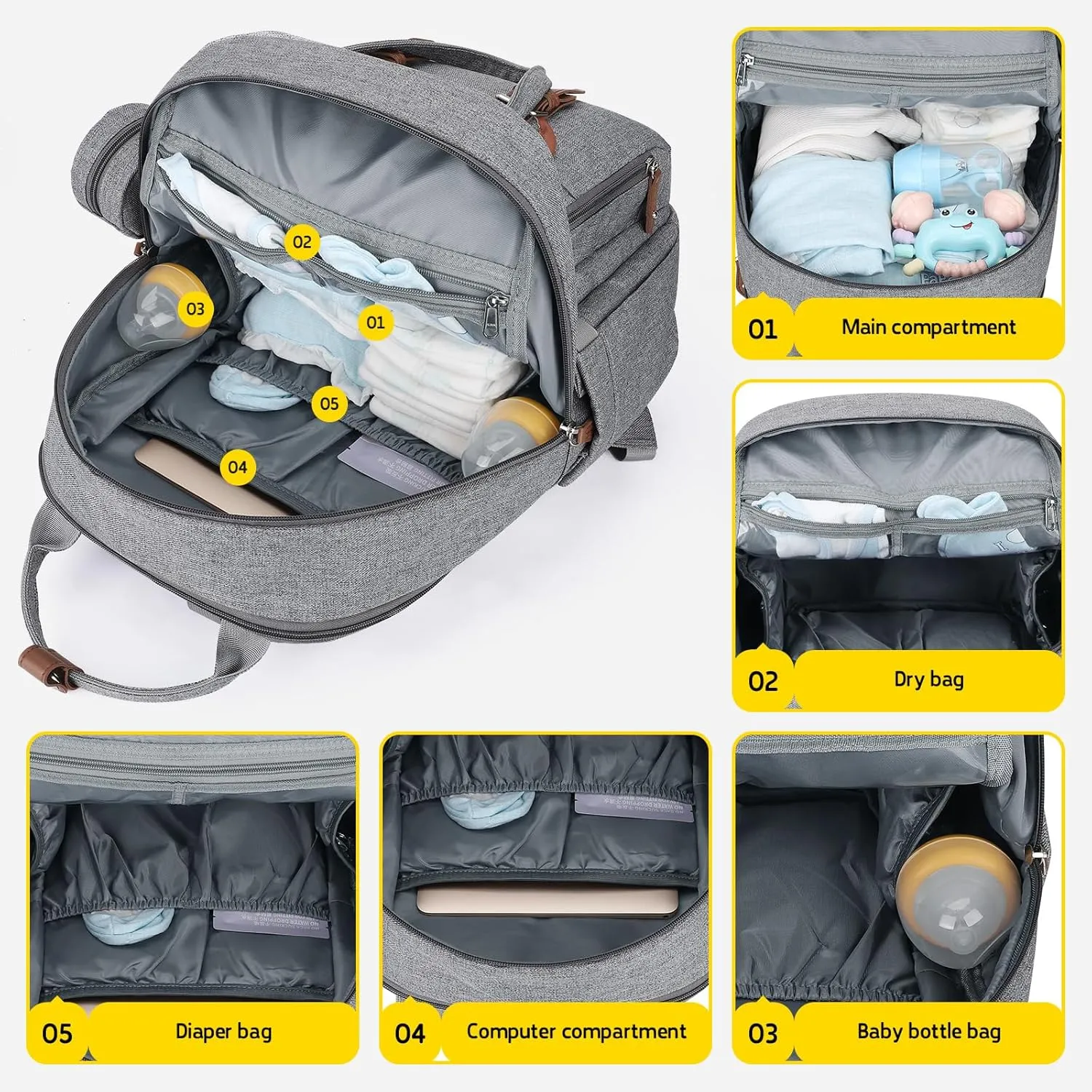 Maelstrom Diaper Backpack, 30L Gray