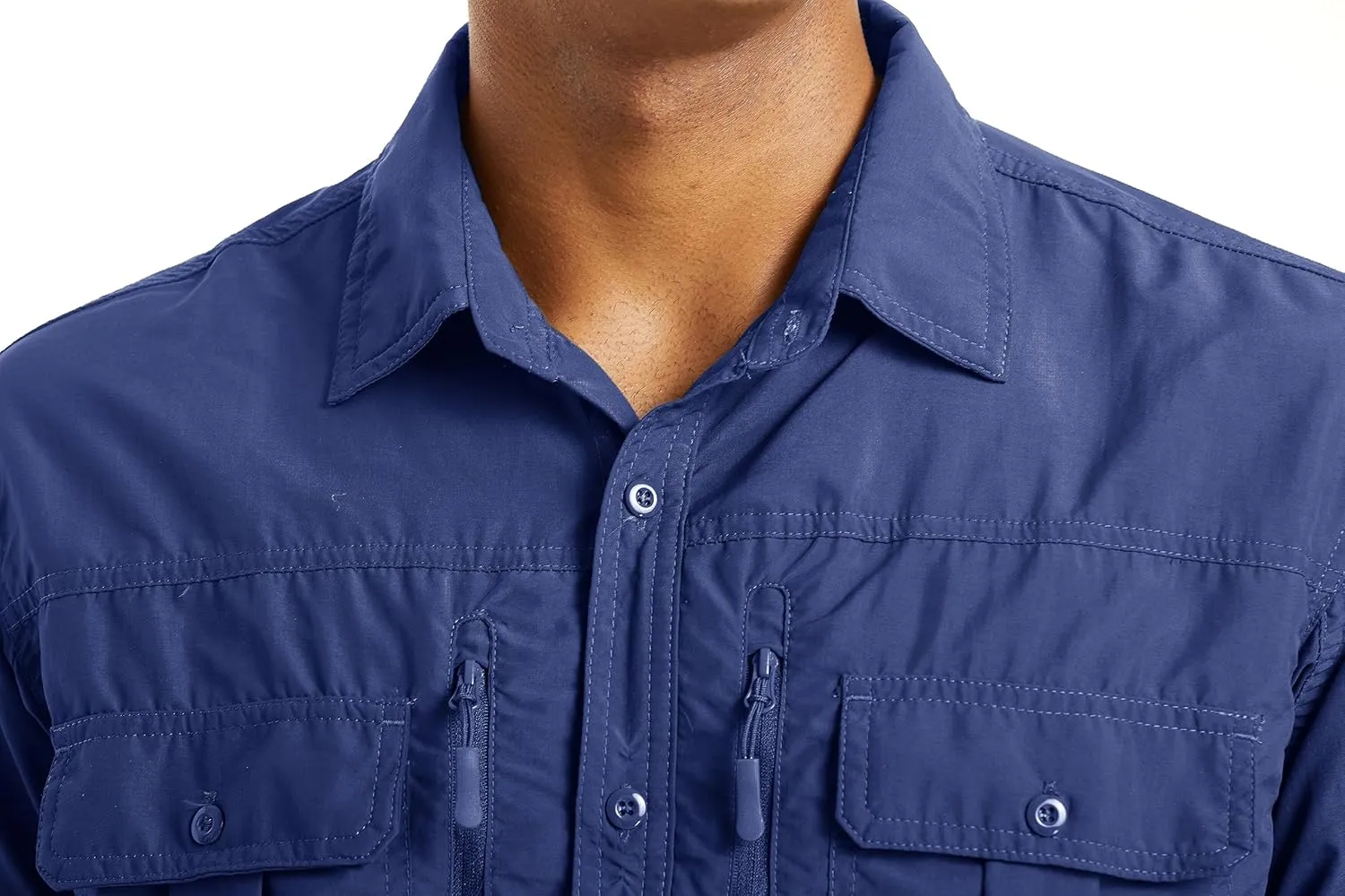 MAGCOMSEN Men's UPF 50  Sun Protection Shirts, Button Down Long Sleeve Shirt for Hiking, Fishing, Safari