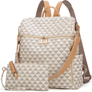 Makes Backpack Purse for Women PU Leather Travel Satchel Handbag Convertible Design Bag with Purse 2 Piece