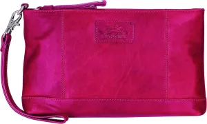 Mancini Ladies' Wristlet, RFID Secure Leather Wallet