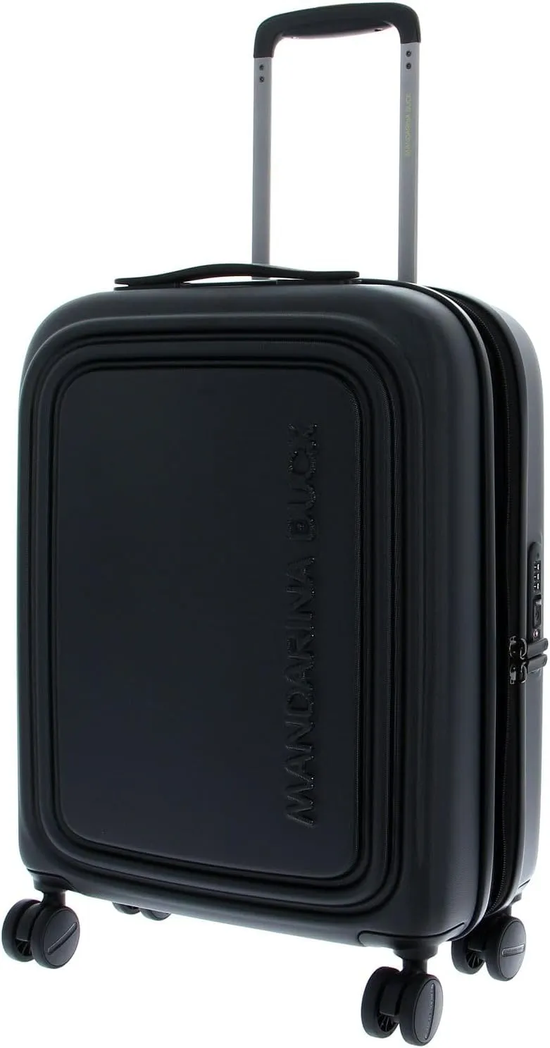 Mandarina Duck Logoduck Rolling Suitcase, 40 x 55 x 20/23 (L x H x W), Black
