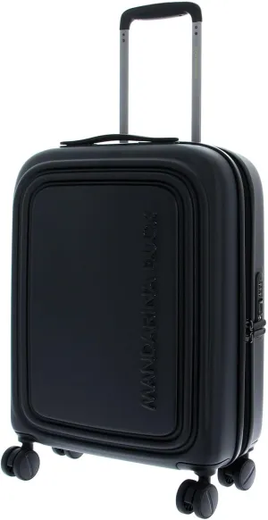 Mandarina Duck Logoduck Rolling Suitcase, 40 x 55 x 20/23 (L x H x W), Black