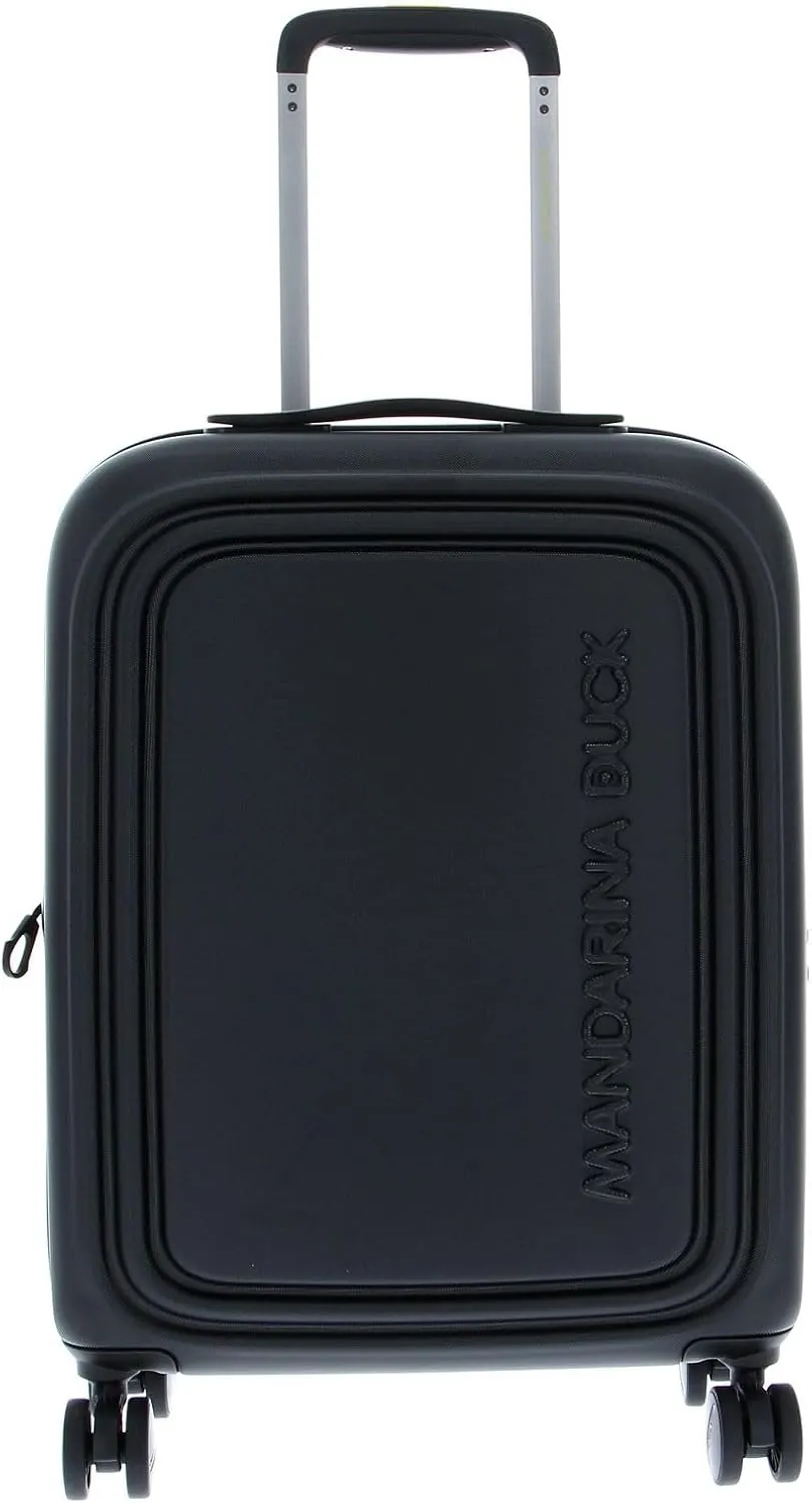 Mandarina Duck Logoduck Rolling Suitcase, 40 x 55 x 20/23 (L x H x W), Black