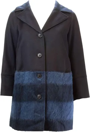 Marina Rinaldi Women's Nereide Two Tone Coat, Navy, 12W / 21
