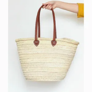 Market Bag with Leather Straps