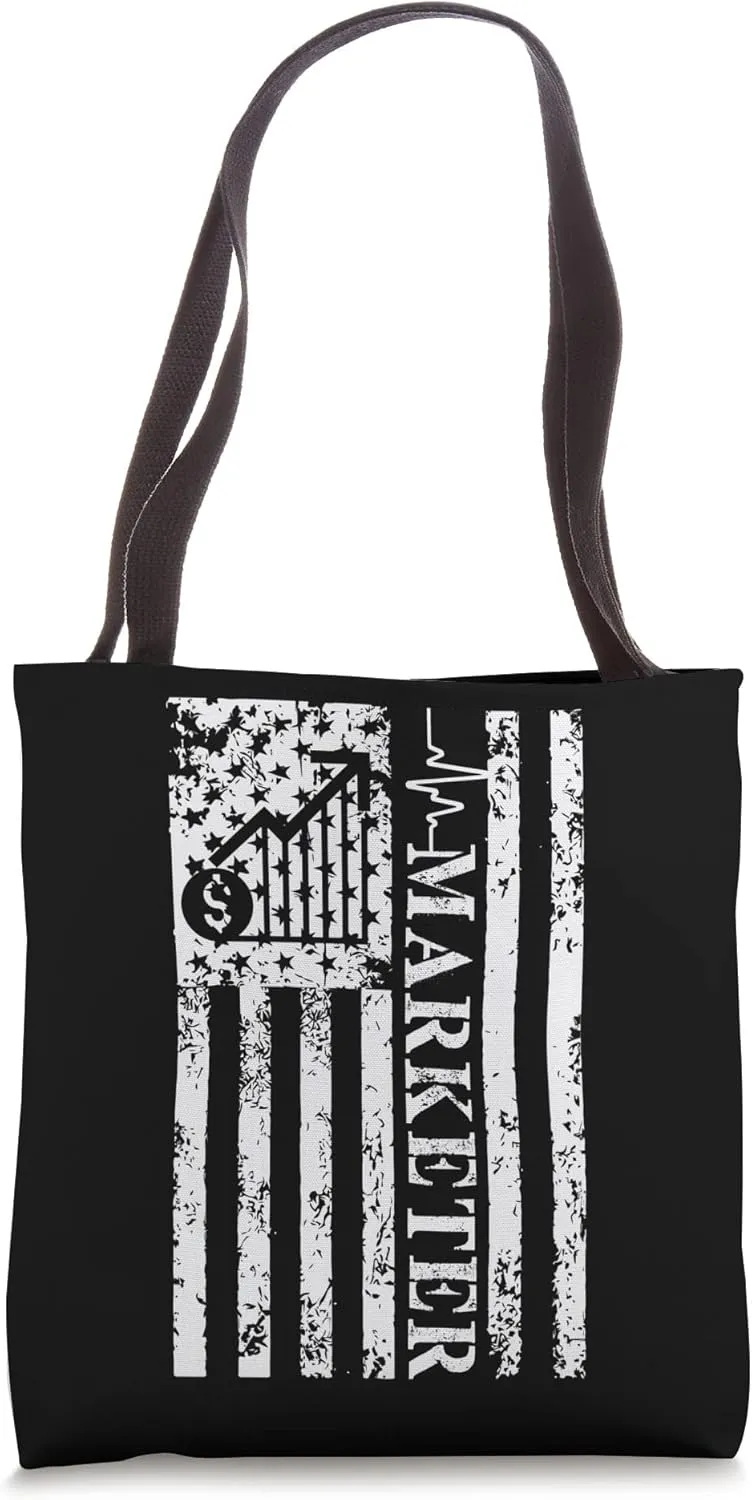 Marketer USA American Flag Market Specialist Merchant Tote Bag