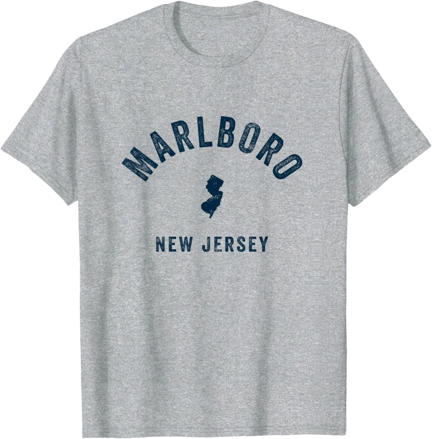 Marlboro New Jersey NJ Vintage 70s Sports Design Navy Print T-Shirt