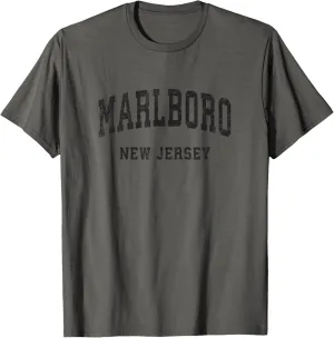 Marlboro New Jersey NJ Vintage Athletic Sports Design T-Shirt