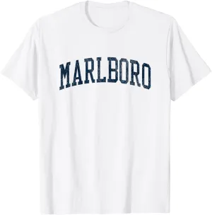 Marlboro NJ Vintage Athletic Sports JSN2 Navy Print T-Shirt